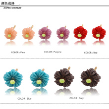 91787- Xuping promotionnel 18 k bijoux mignon fleur boucles d&#39;oreilles en gros pour les filles mignonnes